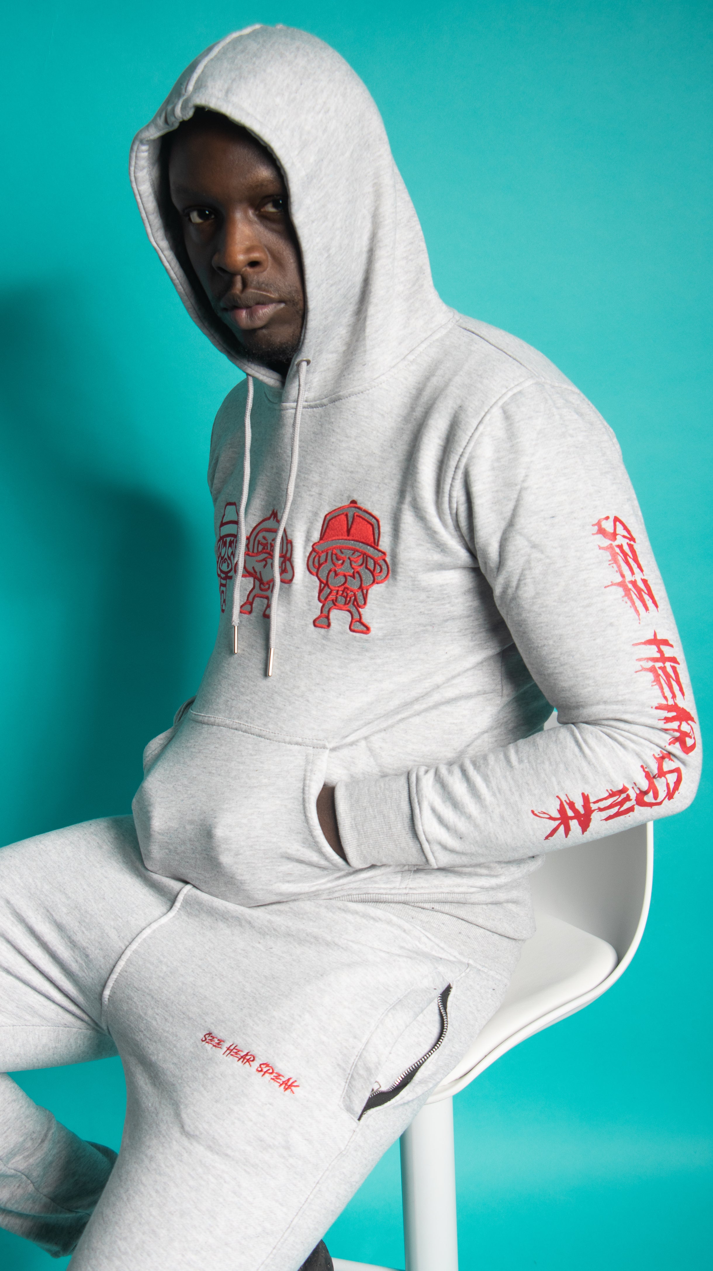 THREE MONKEY TRACKSUIT GREY