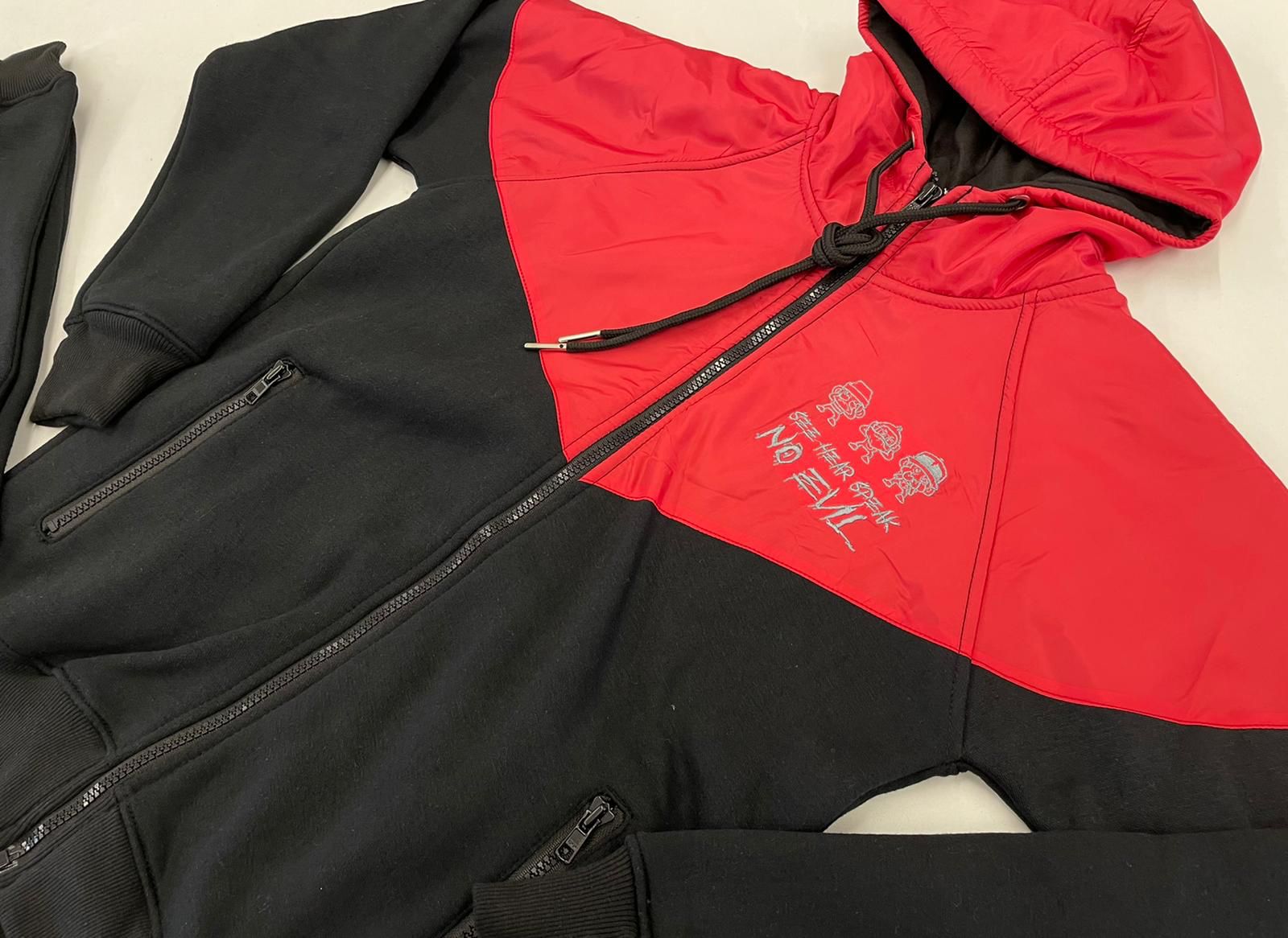 TRACKSUIT "NO EVIL" BLACK/RED